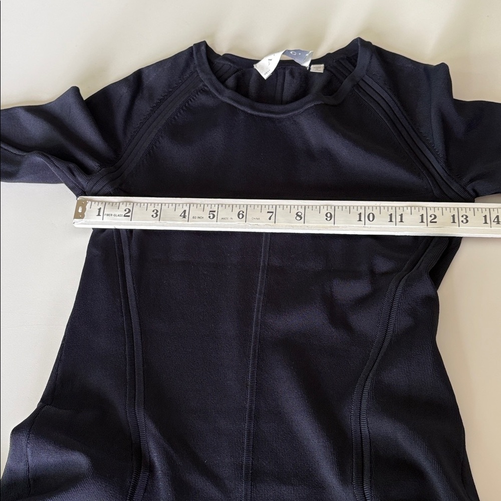 A.L.C. Selby Mini Dress Navy Blue Stretch Fit & Flare Dressy Quiet Luxury Size S - Picture 5 of 8